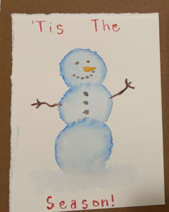 Watercolor Snowman