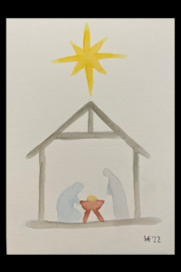 Watercolor Chrsitmas Nativity