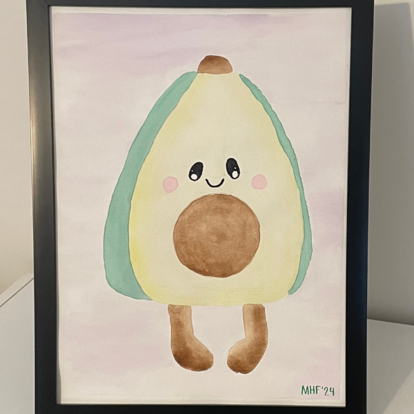 Watercolor Art for Beginners – Cute and Easy Avocado Painting