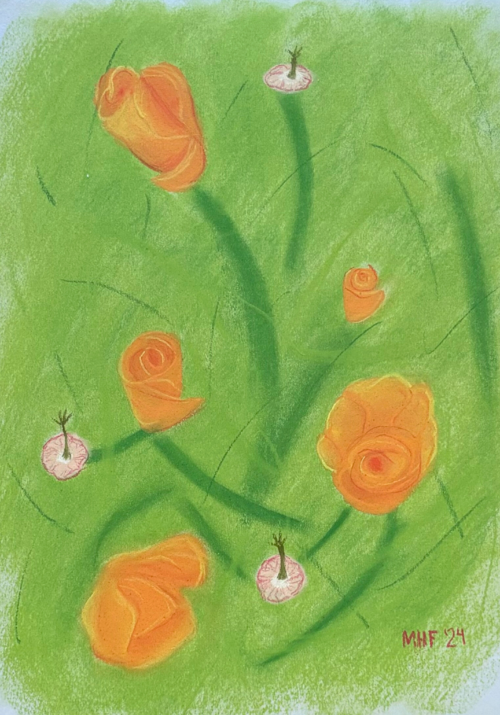 Oil Pastel Flowers