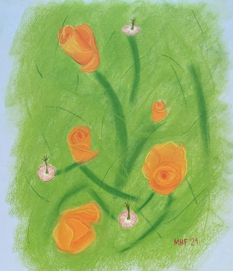 Oil Pastel Flowers