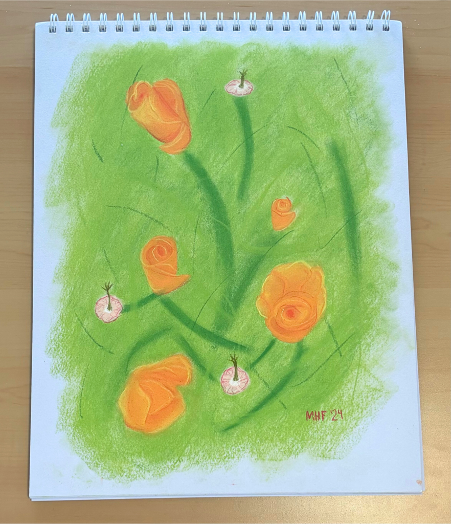 Oil Pastel Flowers