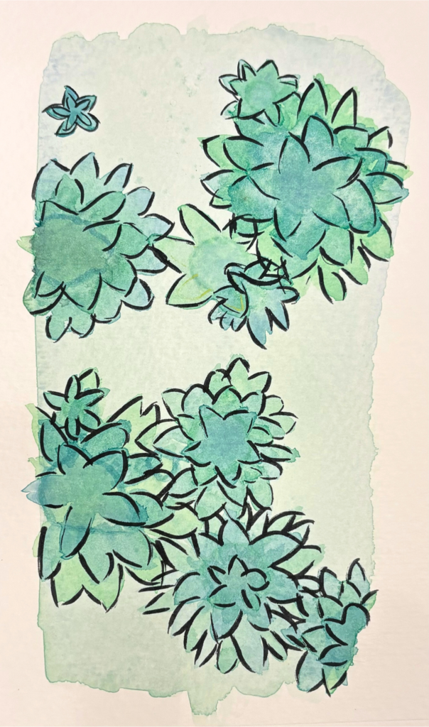 mixed media art flowers