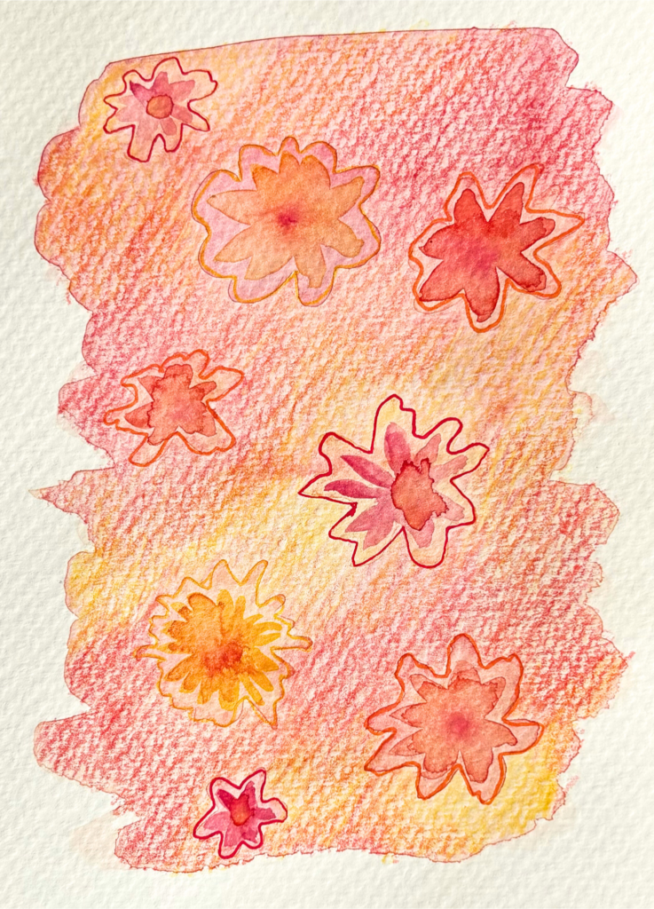 mixed media flora