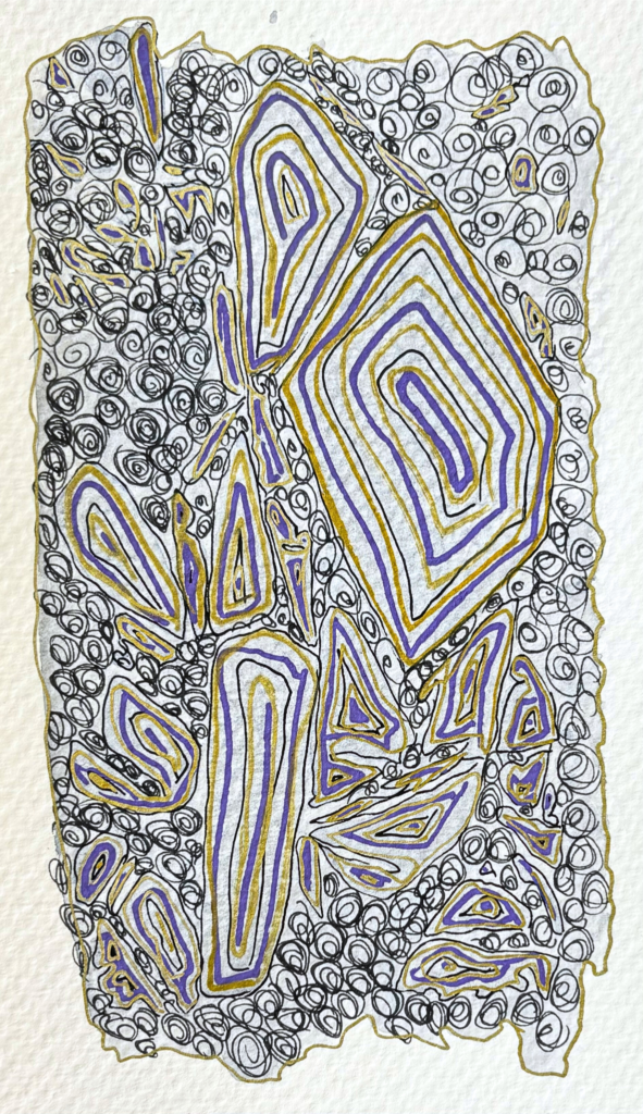 mixed media rock art