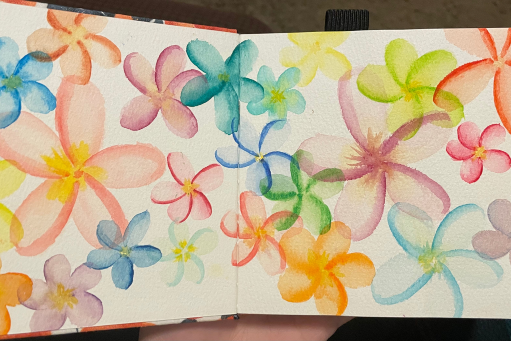 watercolor painting flowers easy