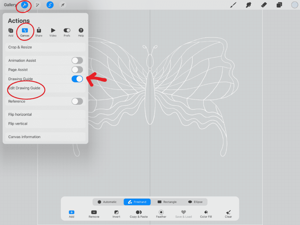 How to use Procreate ACTIONS
